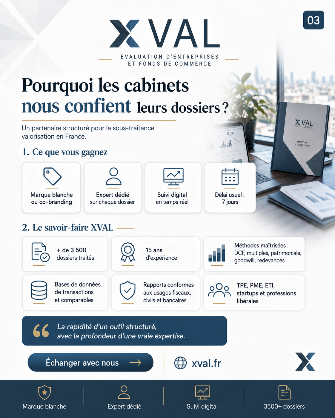 Pourquoi les cabinets d'expertise comptable confient leurs dossiers de valorisation à XVAL