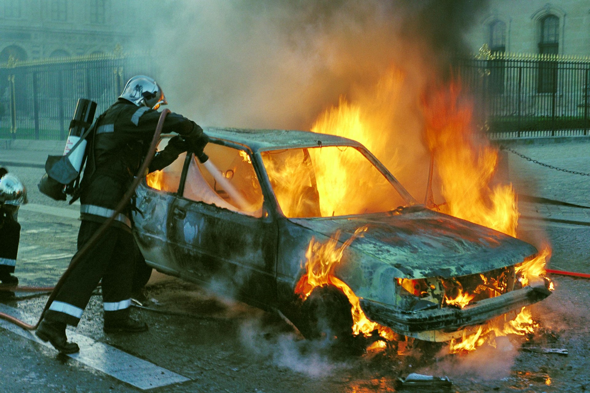 Intervention des pompiers sur un incendie de véhicule professionnel - valorisation perte exploitation